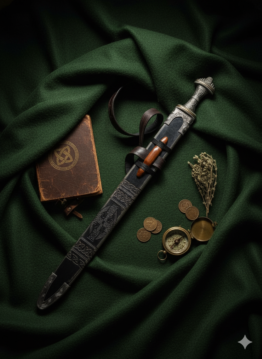 Fetter Lane Sword Replica | Medieval Decorative Sword | Historical Collectible with Stainless Steel Blade and Display Plaque