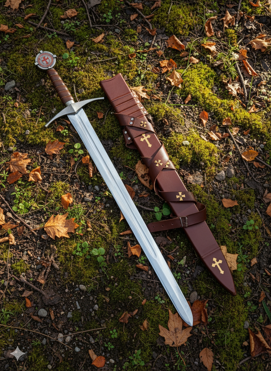 Accolade Sword Replica | Medieval Knight Sword | Stainless Steel Blade with Display Plaque | Decorative Collectible Gift