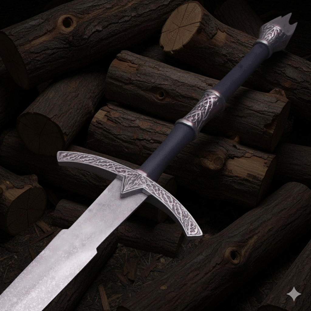 Handmade Witch King Sword Replica | Antique Edition Fantasy Sword | Stainless Steel Blade with Leather Sheath | LOTR Inspired Collectible Gift
