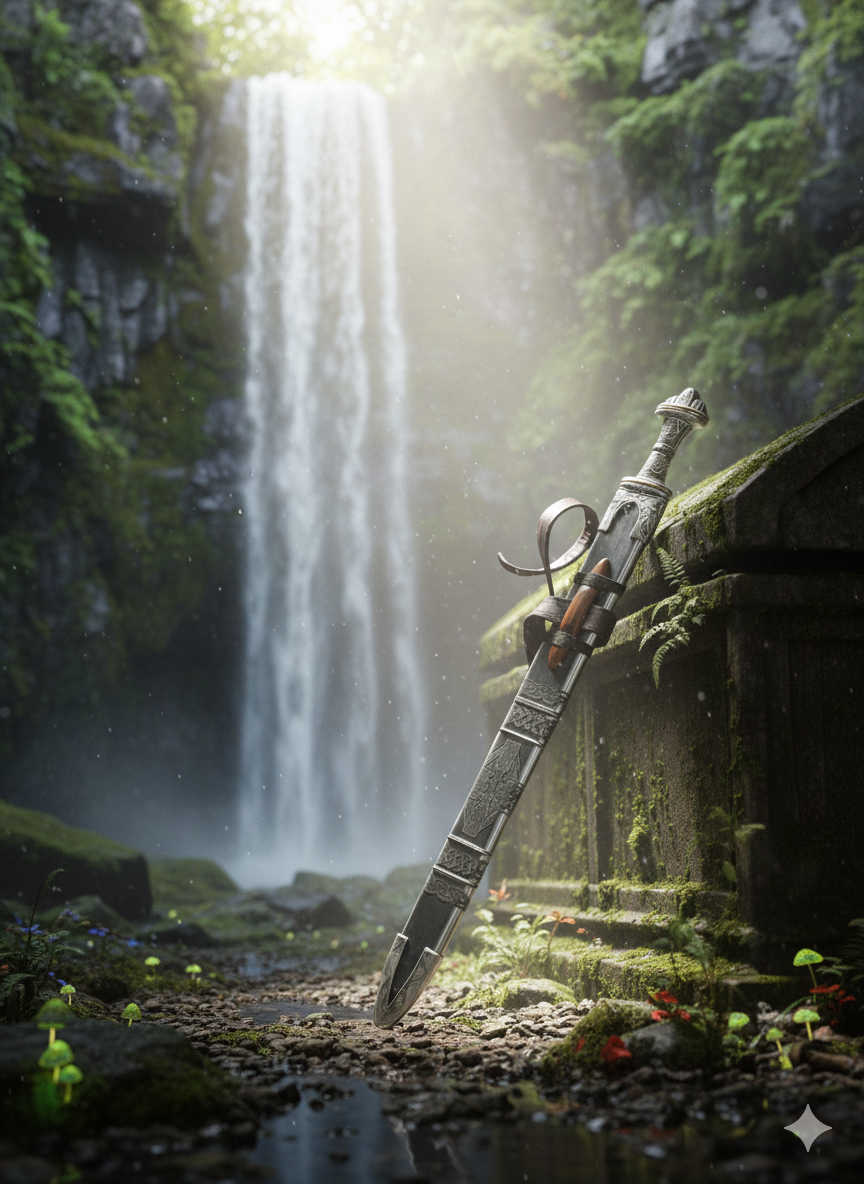 Fetter Lane Sword Replica | Medieval Decorative Sword | Historical Collectible with Stainless Steel Blade and Display Plaque