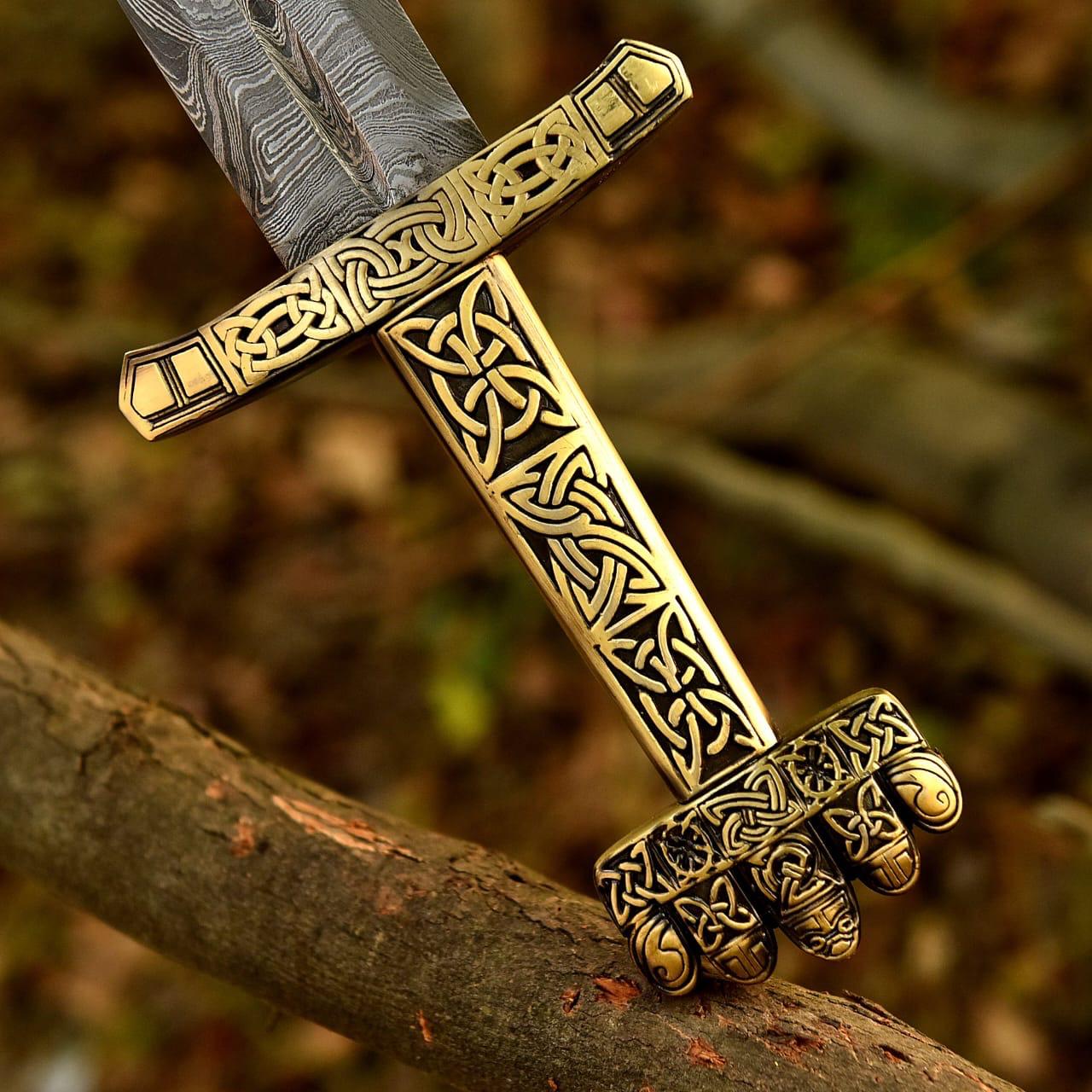 Medieval Viking Sword Replica | Stainless Steel Blade with Leather Sheath | Decorative Historical Collectible Sword