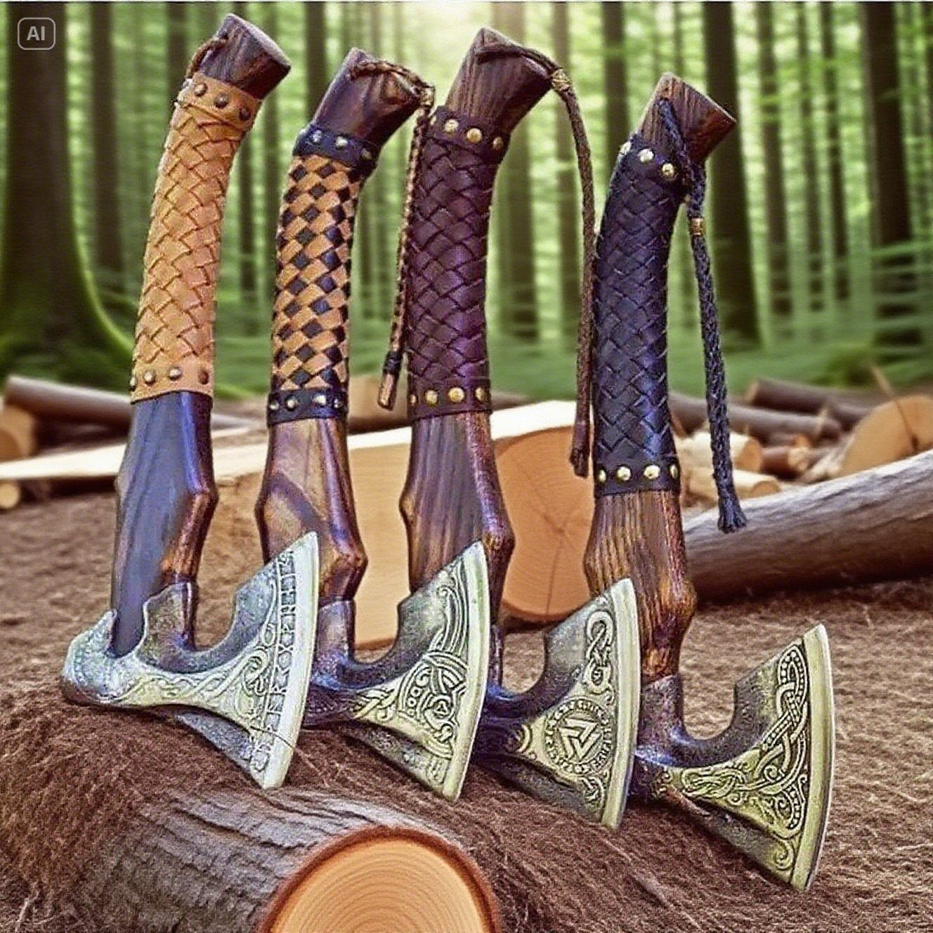 Handmade Viking Throwing Axe with Runes Engraving – Hand-Forged High Carbon Steel Hatchet, Personalized Ashwood Handle