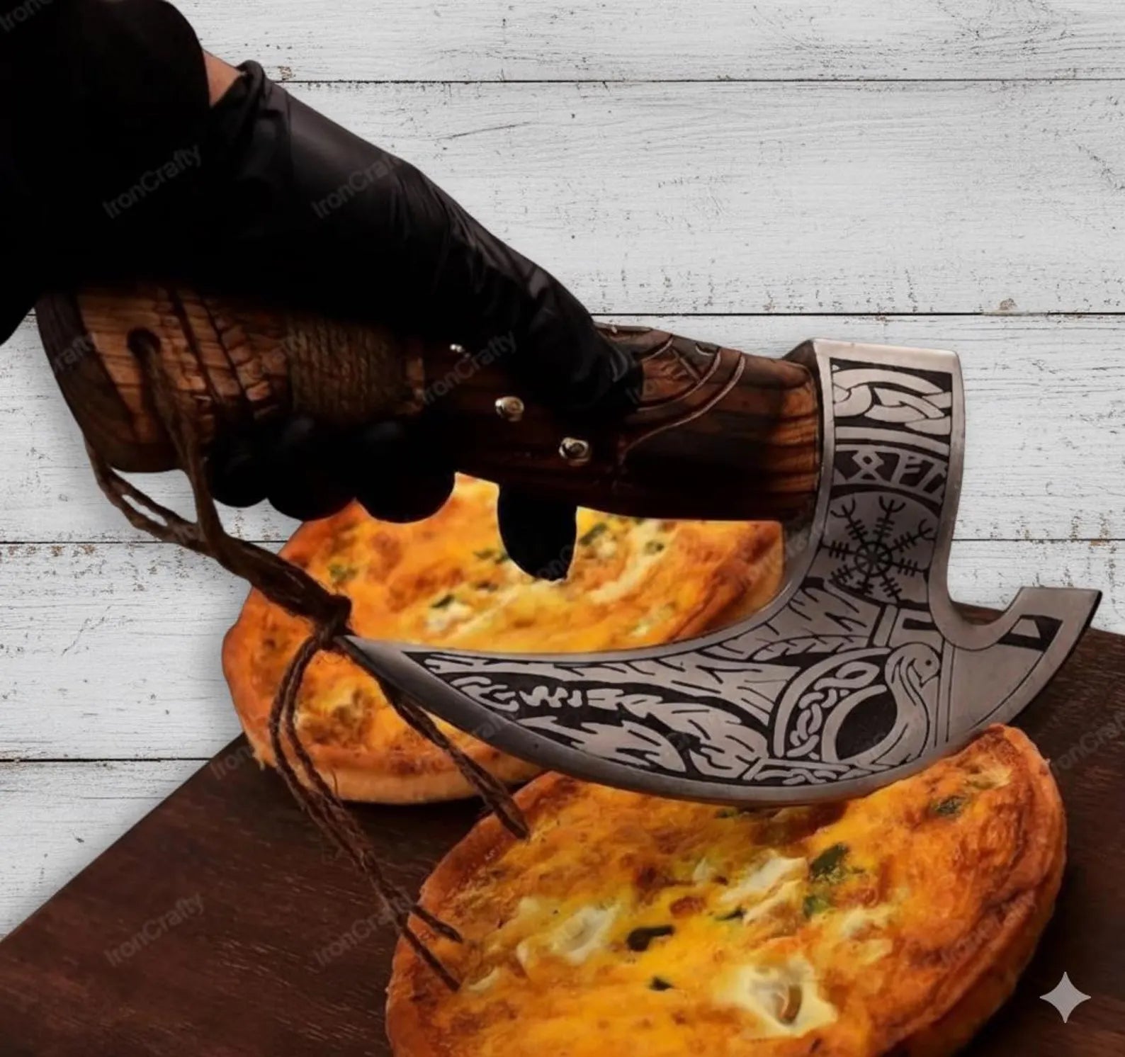 Handmade Stainless Steel Pizza Cutter | Sharp Wheel Slicer with Wooden Handle | Kitchen Tool for Effortless Pizza Cutting